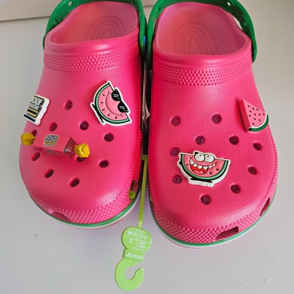 Crocs Jolly Rancher Classic Clog Watermelon Pink M8/W10 - Picture 12 of 13